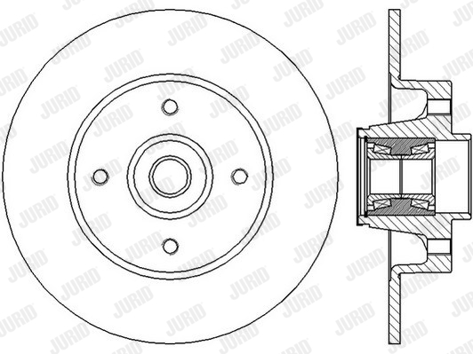 Ilustracja 562376J JURID tarcza hamulcowa