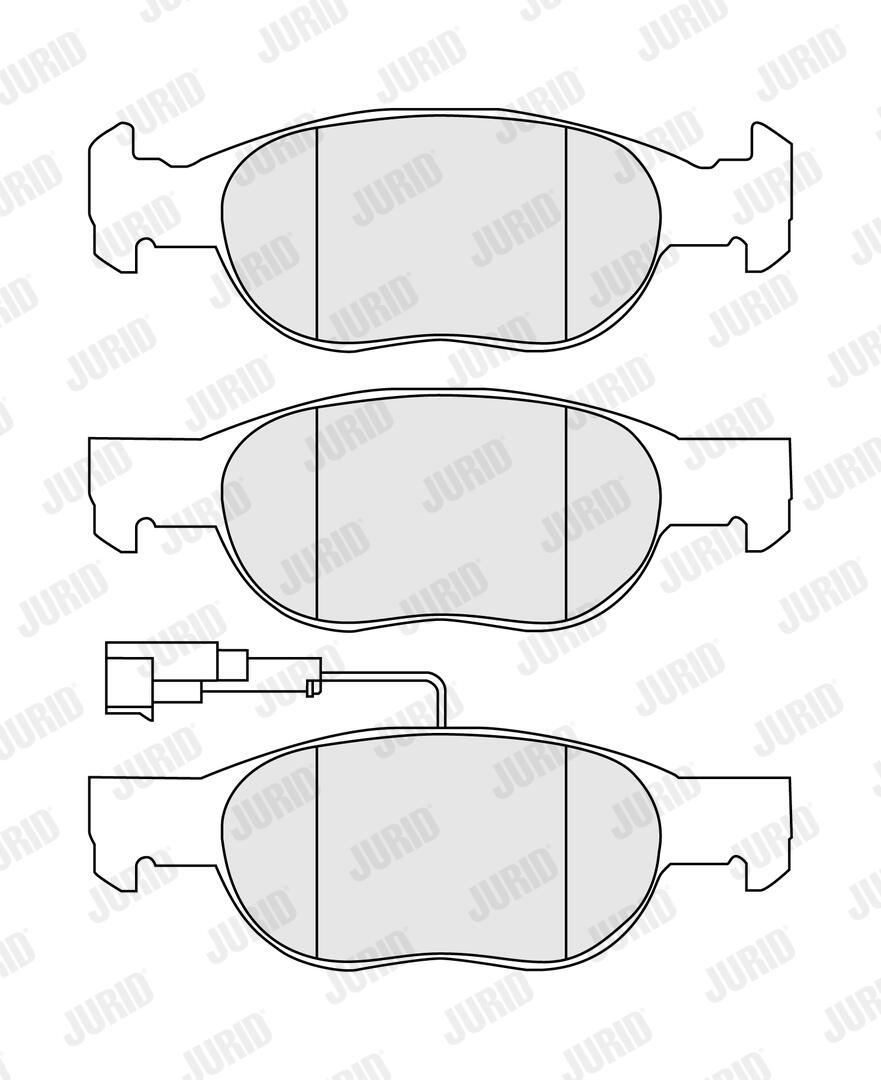Ilustracja 571882J JURID klocki hamulcowe