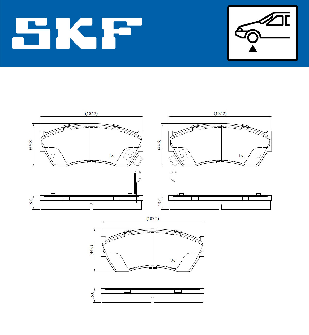 Ilustracja VKBP 80882 A SKF klocki hamulcowe