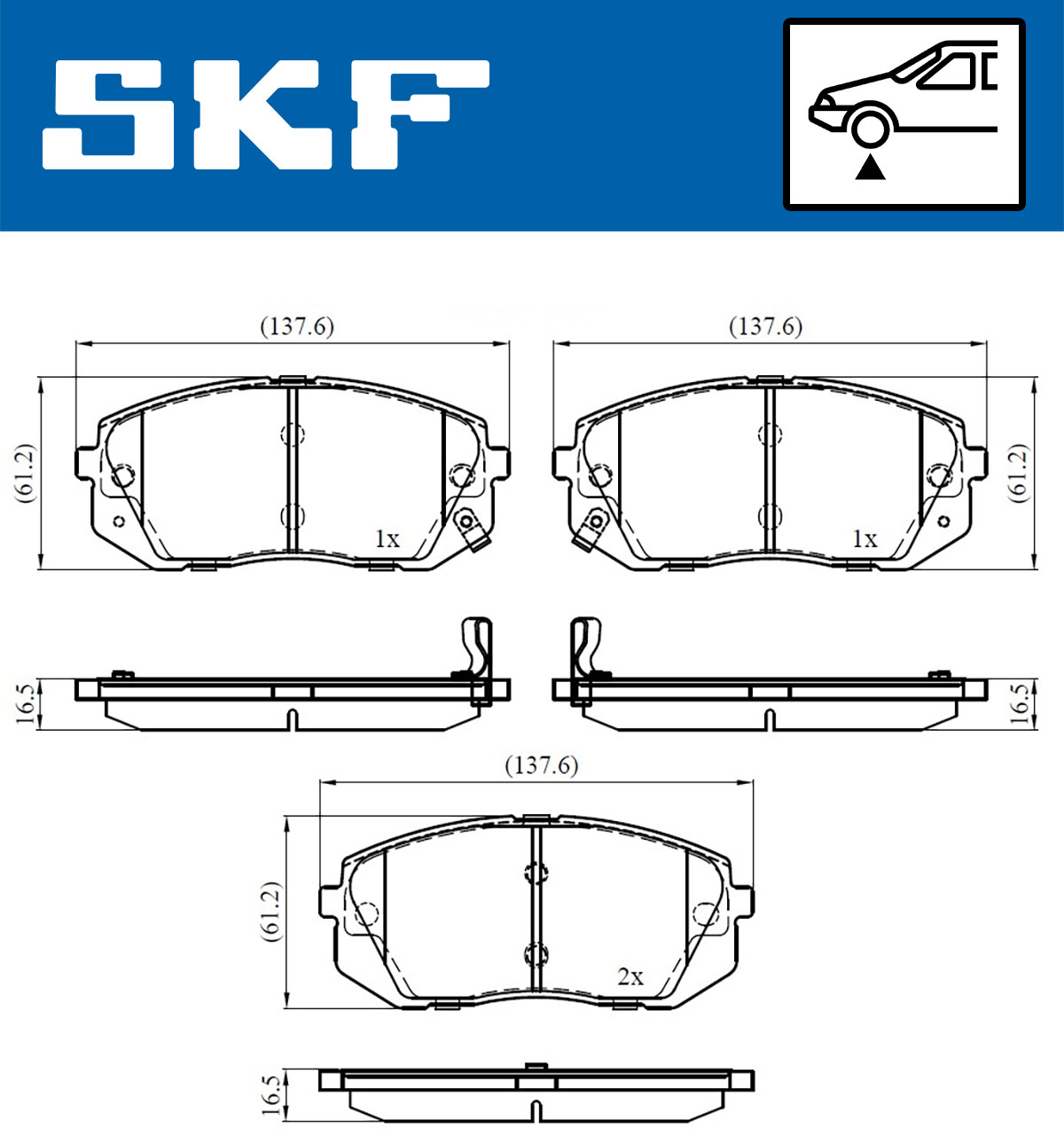 Ilustracja VKBP 80106 A SKF klocki hamulcowe