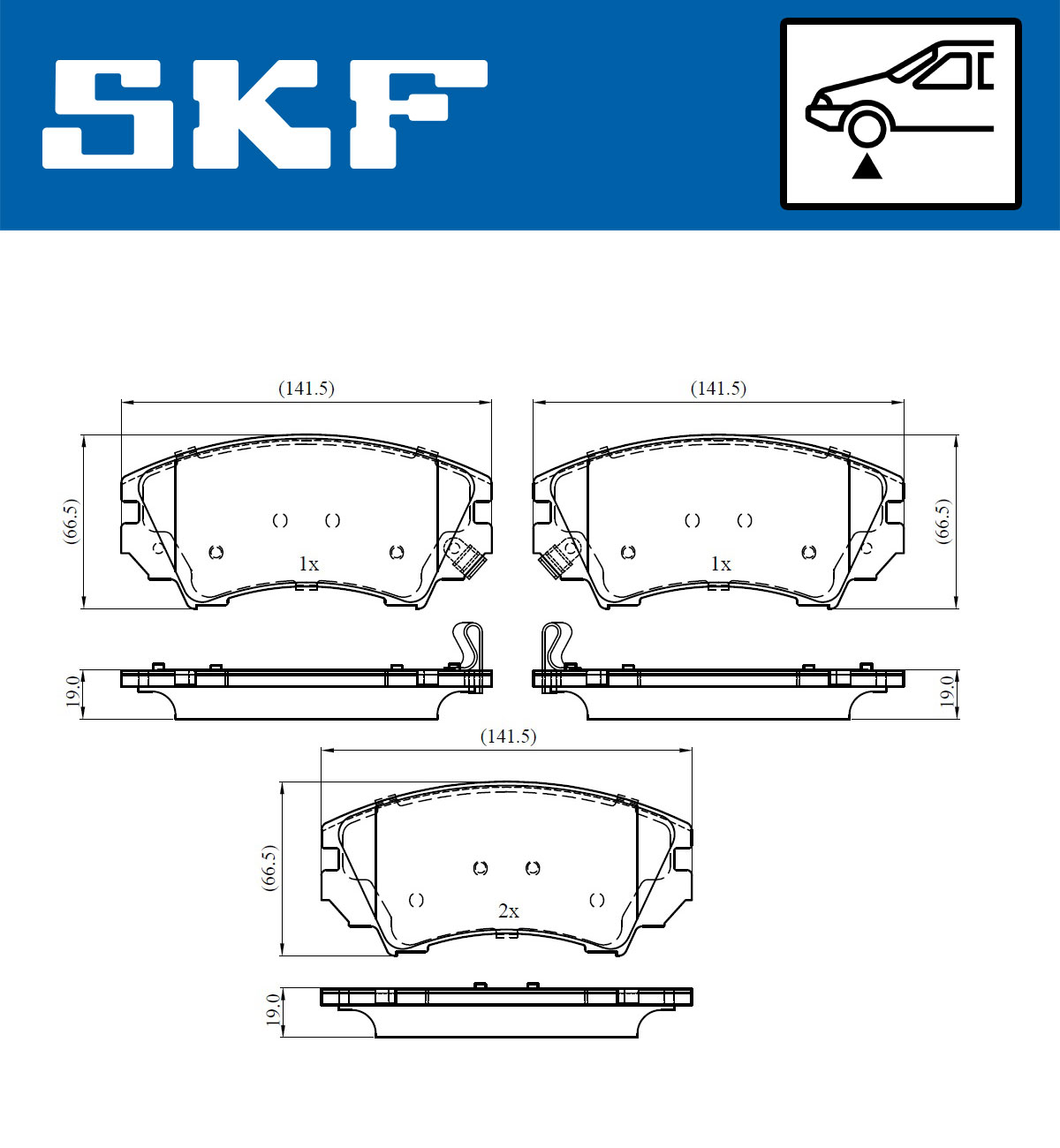 Ilustracja VKBP 80264 A SKF klocki hamulcowe