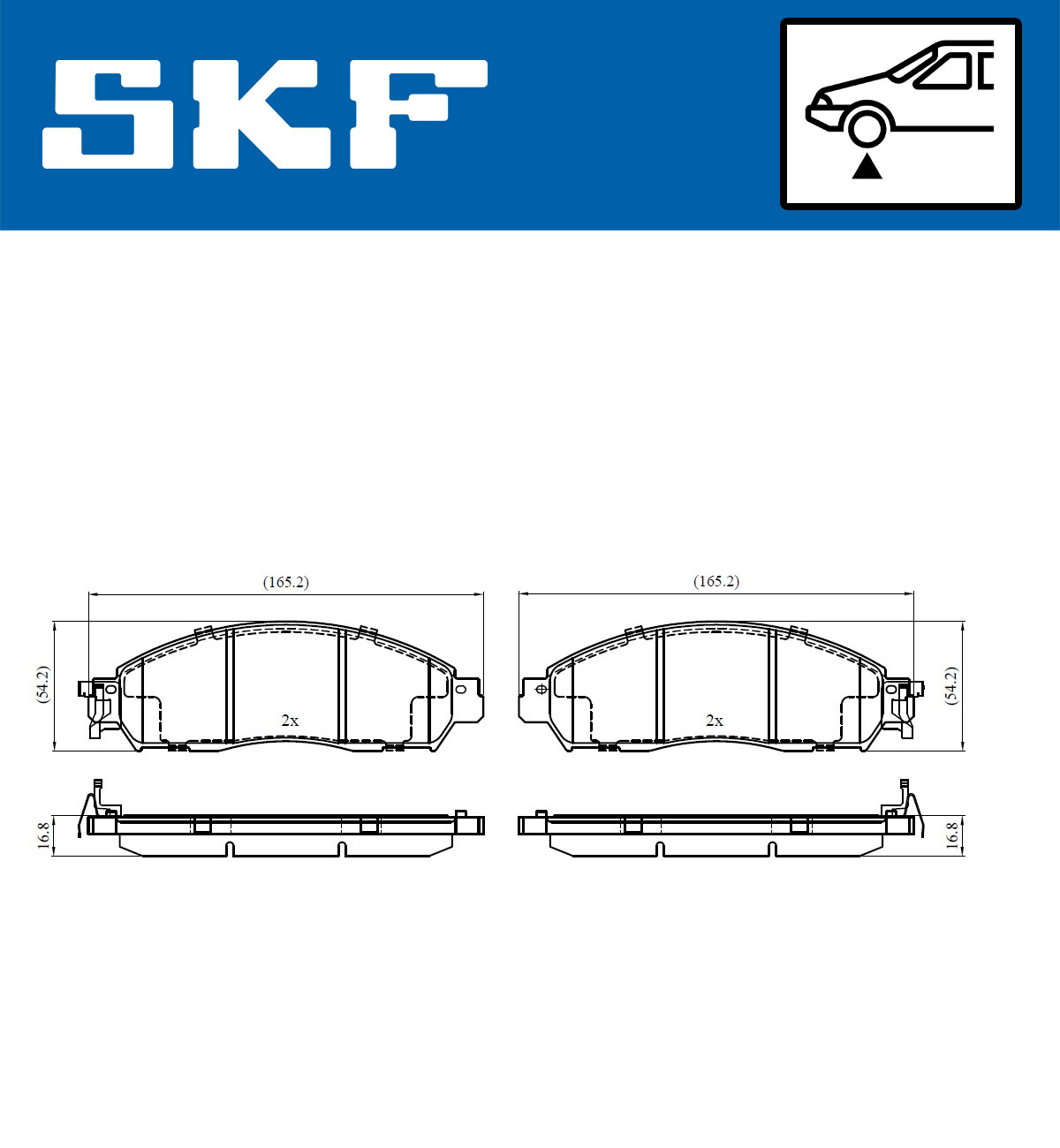 Ilustracja VKBP 80339 SKF klocki hamulcowe