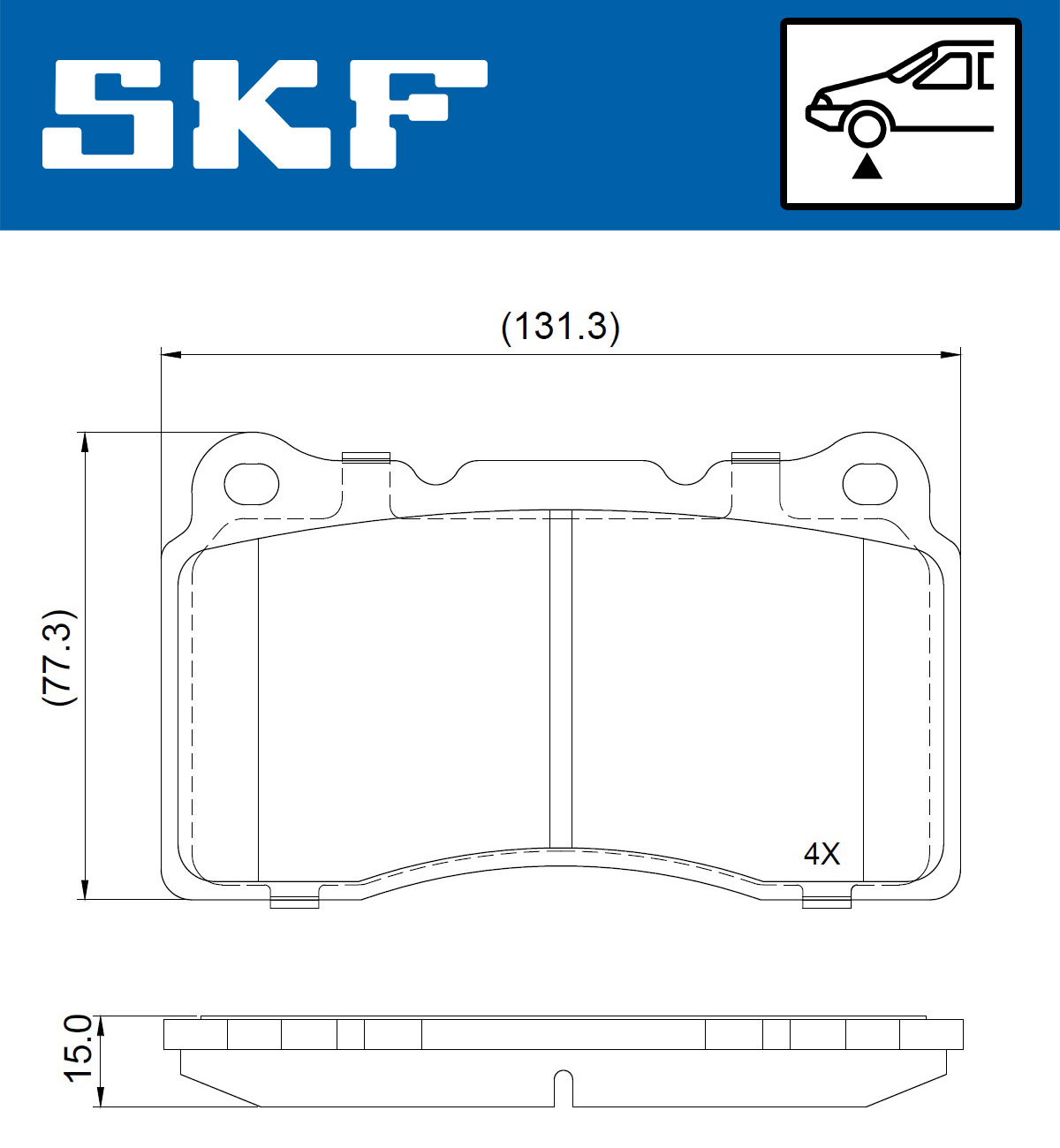 Ilustracja VKBP 81022 SKF klocki hamulcowe