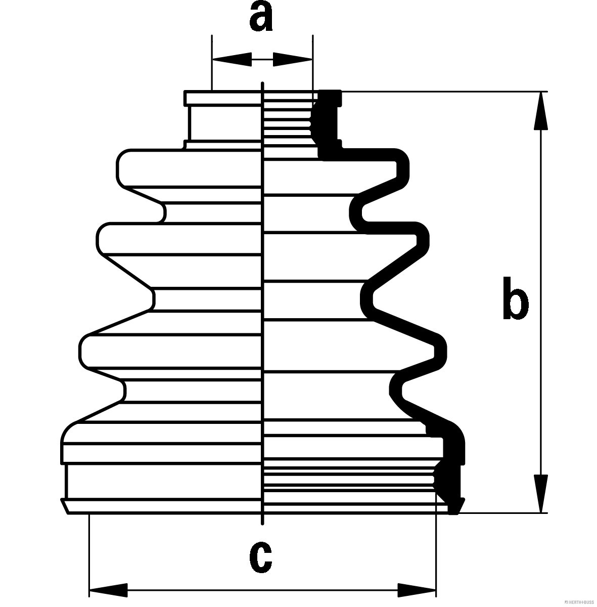 Ilustracja J2884017 HERTH+BUSS JAKOPARTS zestaw osłon, wał napędowy