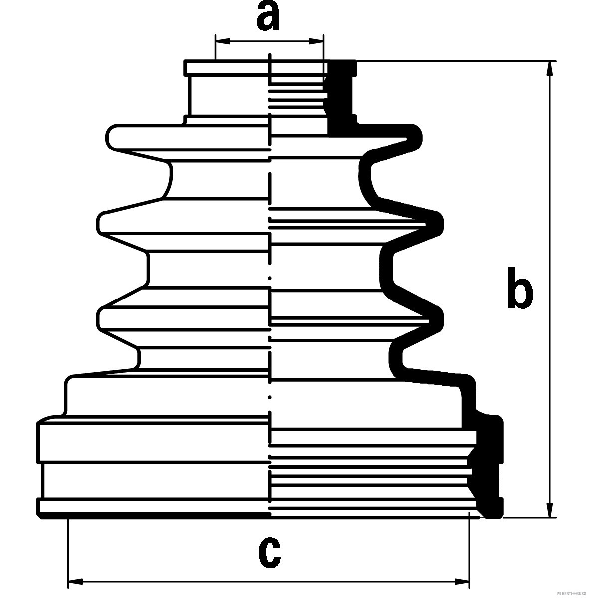 Ilustracja J2882009 HERTH+BUSS JAKOPARTS zestaw osłon, wał napędowy