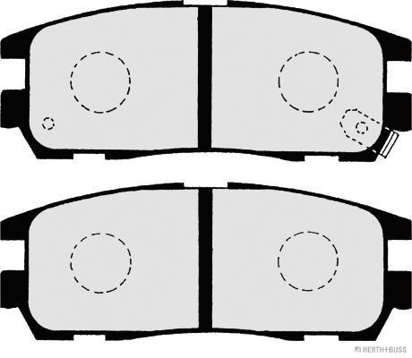 Ilustracja J3619001 HERTH+BUSS JAKOPARTS klocki hamulcowe