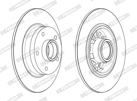Ilustracja DDF1730C-1 FERODO tarcza hamulcowa