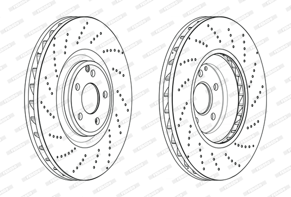 Ilustracja DDF2610C-1 FERODO tarcza hamulcowa