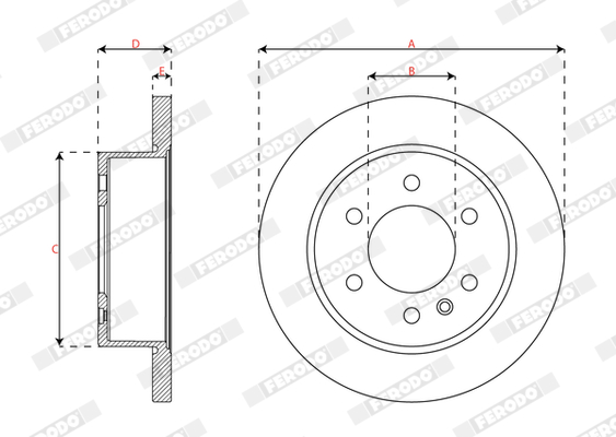 Ilustracja DDF3030 FERODO tarcza hamulcowa