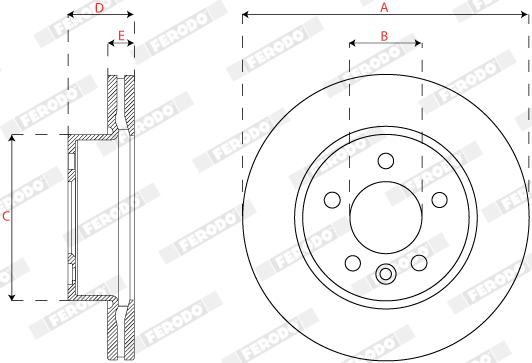 Ilustracja FCR382A FERODO tarcza hamulcowa