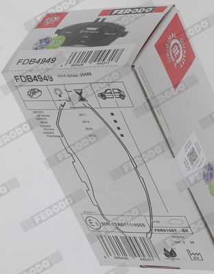 Ilustracja FDB4949 FERODO klocki hamulcowe