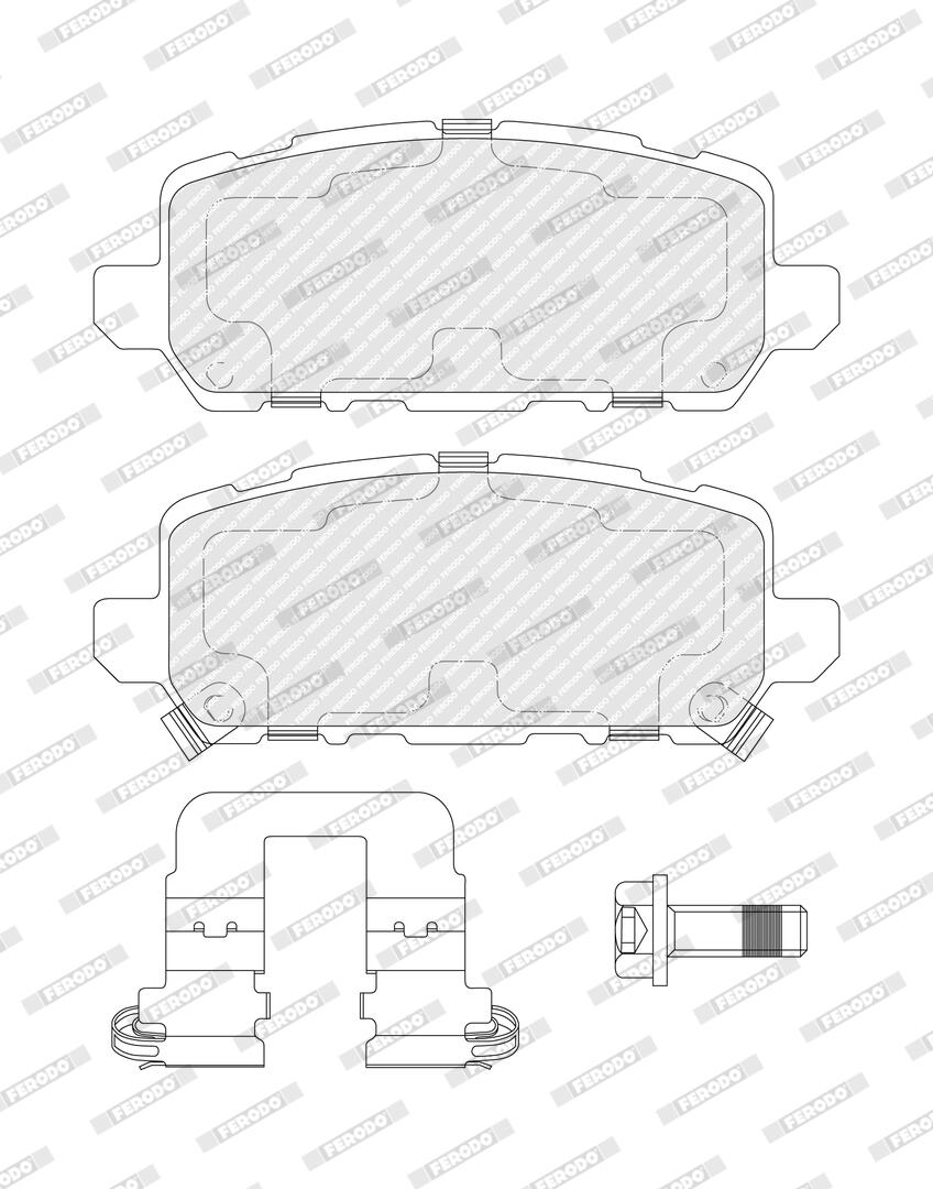 Ilustracja FDB5102 FERODO klocki hamulcowe