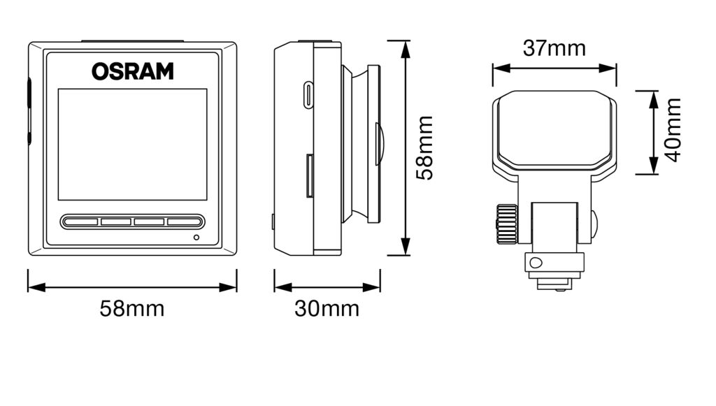 Ilustracja ODC2500 AMS-OSRAM rejestrator danych wypadkowych