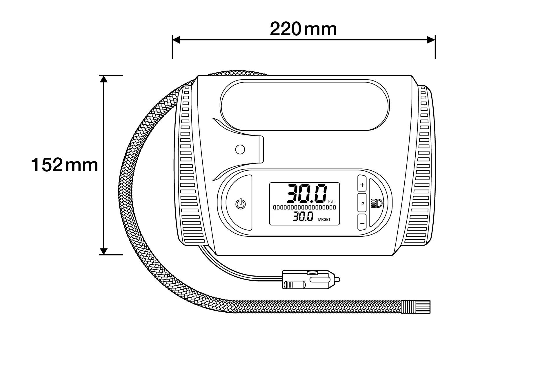 Ilustracja OTI2120 AMS-OSRAM urządzenie do pomiaru ciśnienia w kole i pompownia powietrza