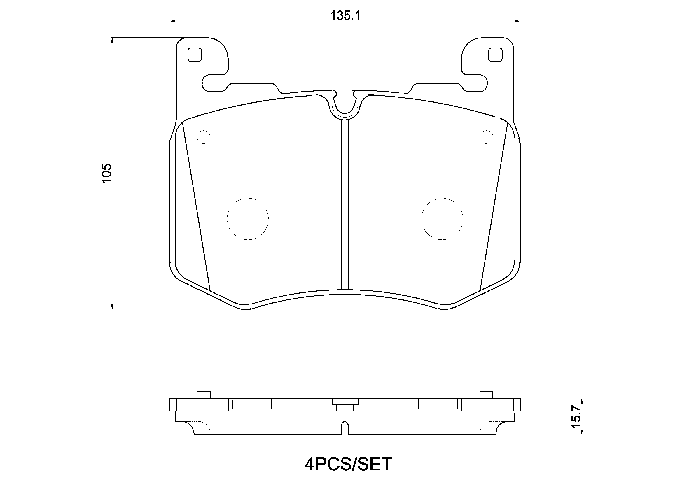 Ilustracja P 44 030 BREMBO klocki hamulcowe