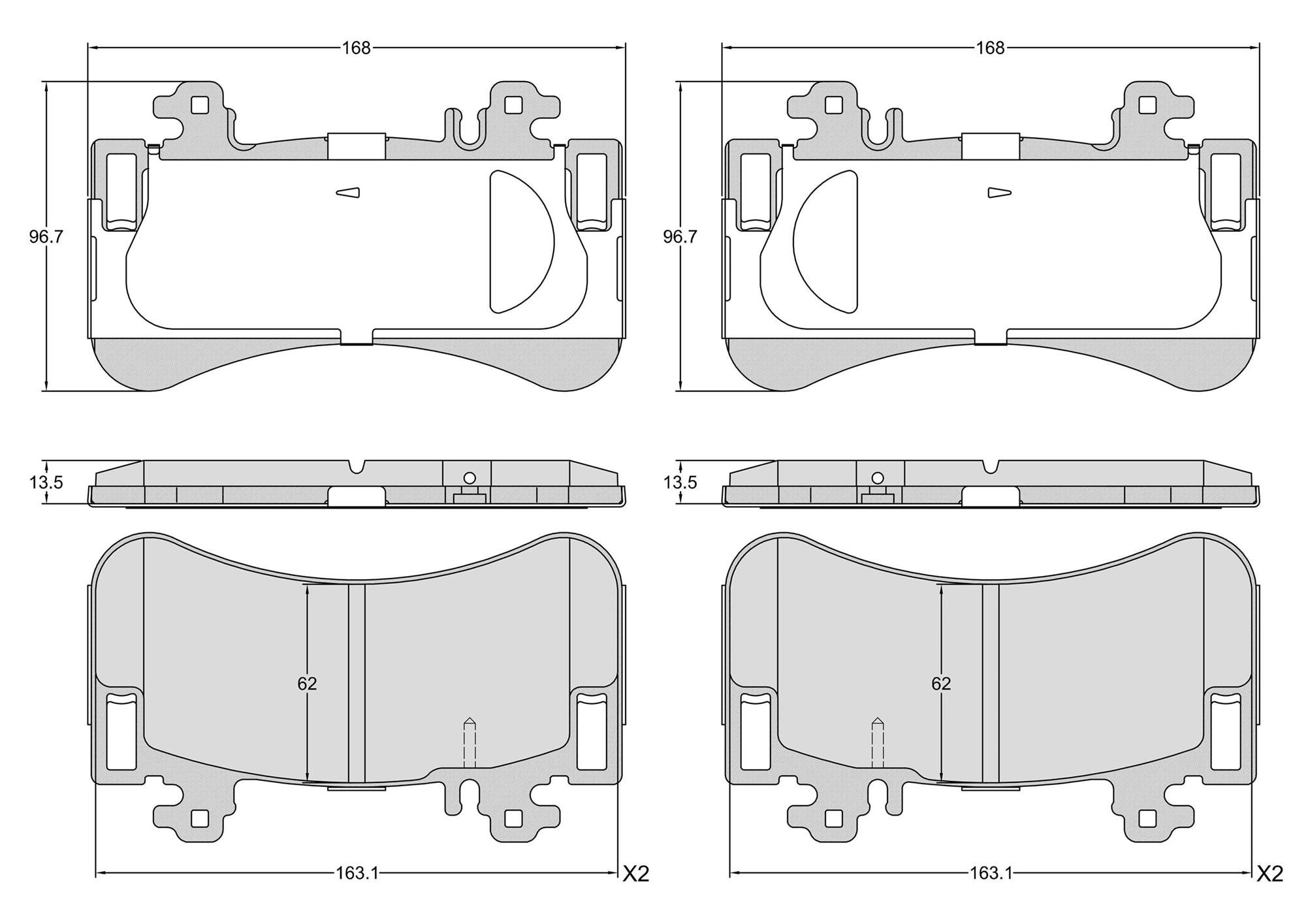 Ilustracja P 50 183 BREMBO klocki hamulcowe