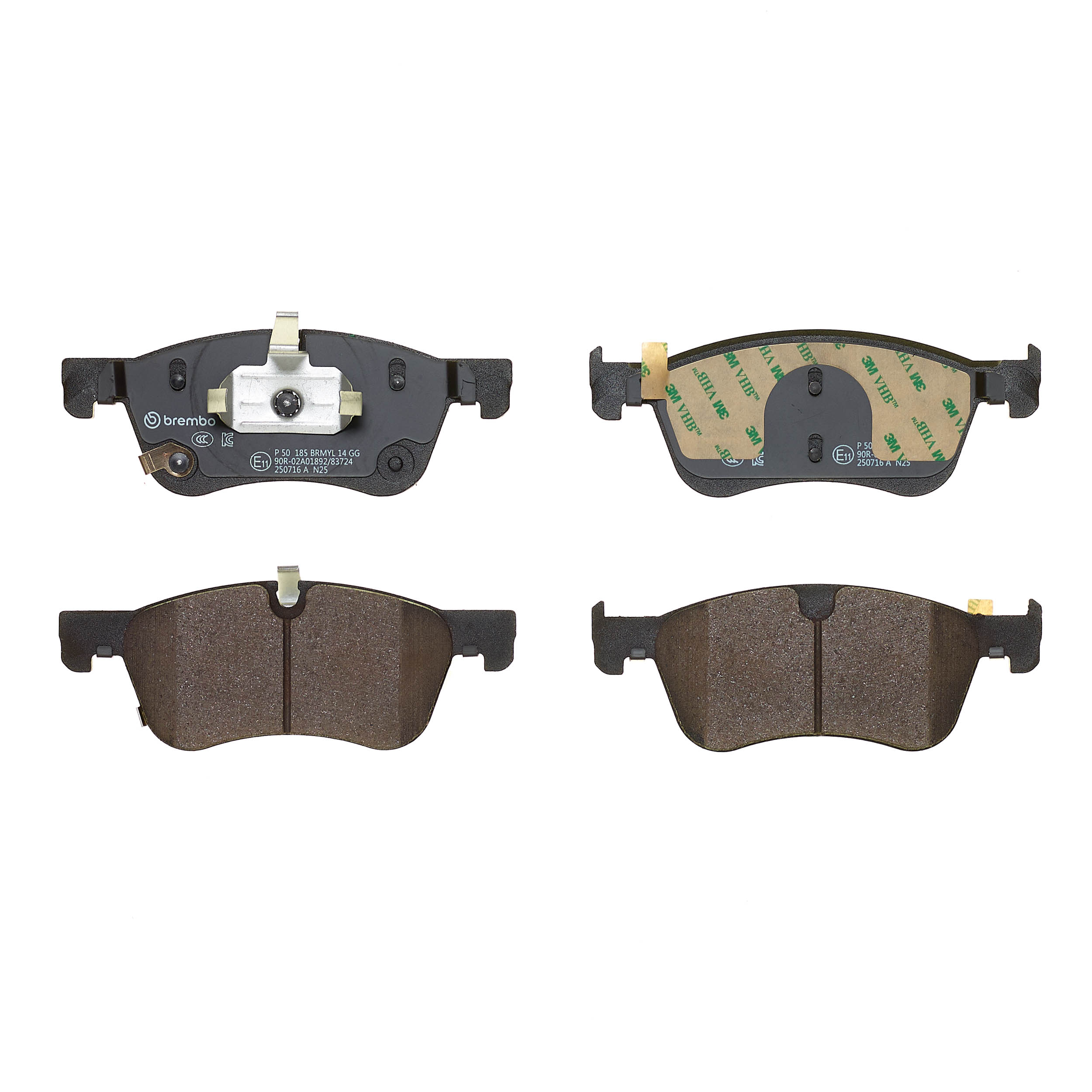 Ilustracja P 50 185 BREMBO klocki hamulcowe