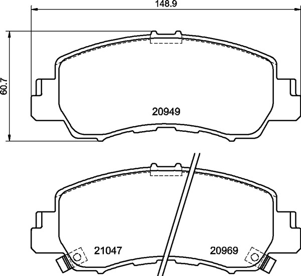 Ilustracja P 54 061 BREMBO klocki hamulcowe
