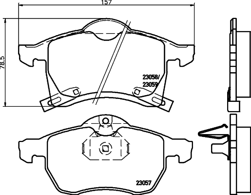Ilustracja P 59 032 BREMBO klocki hamulcowe