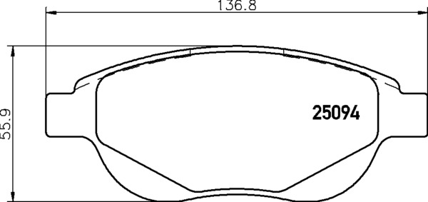 Ilustracja P 61 137 BREMBO klocki hamulcowe