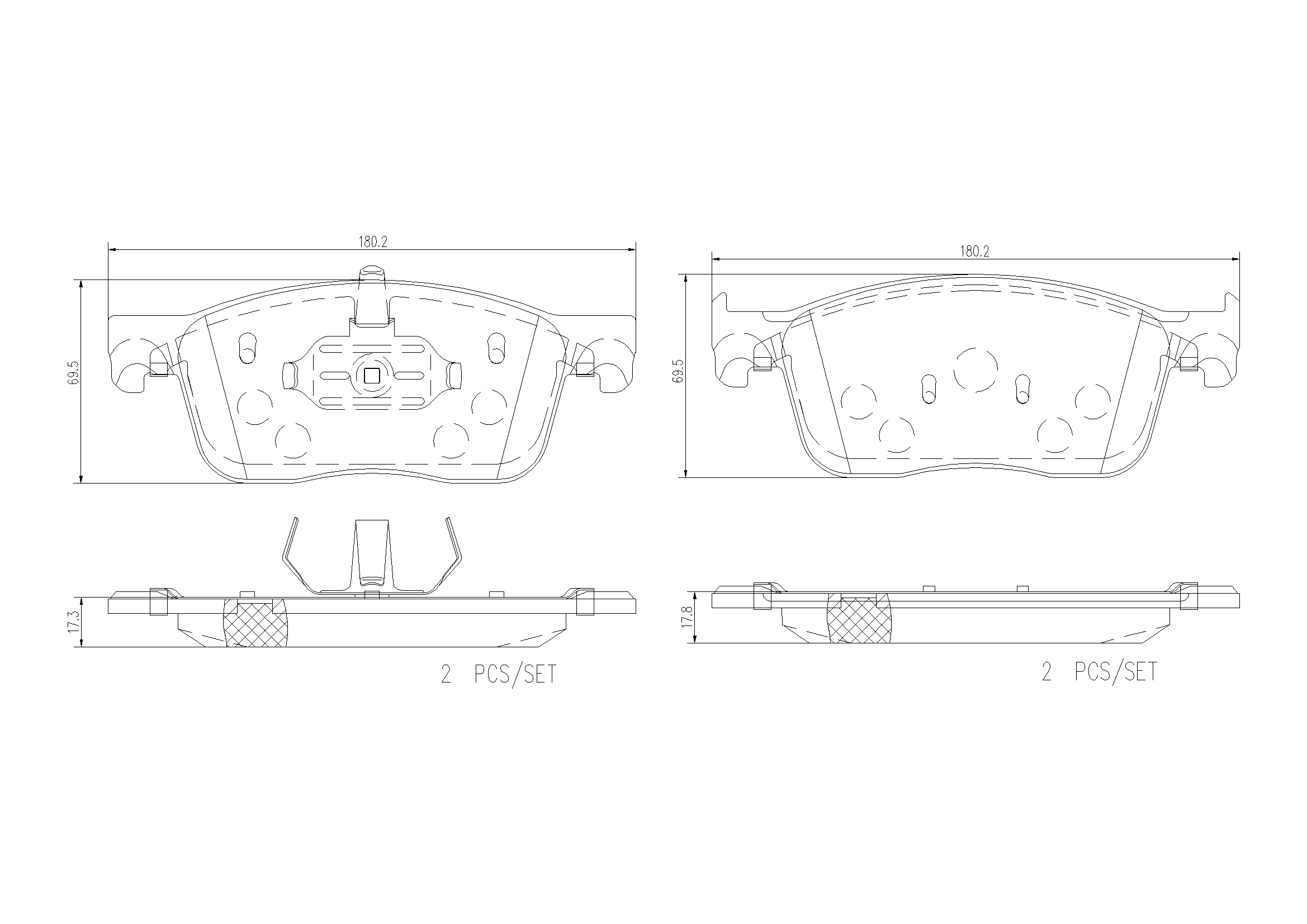 Ilustracja P 61 134G BREMBO klocki hamulcowe