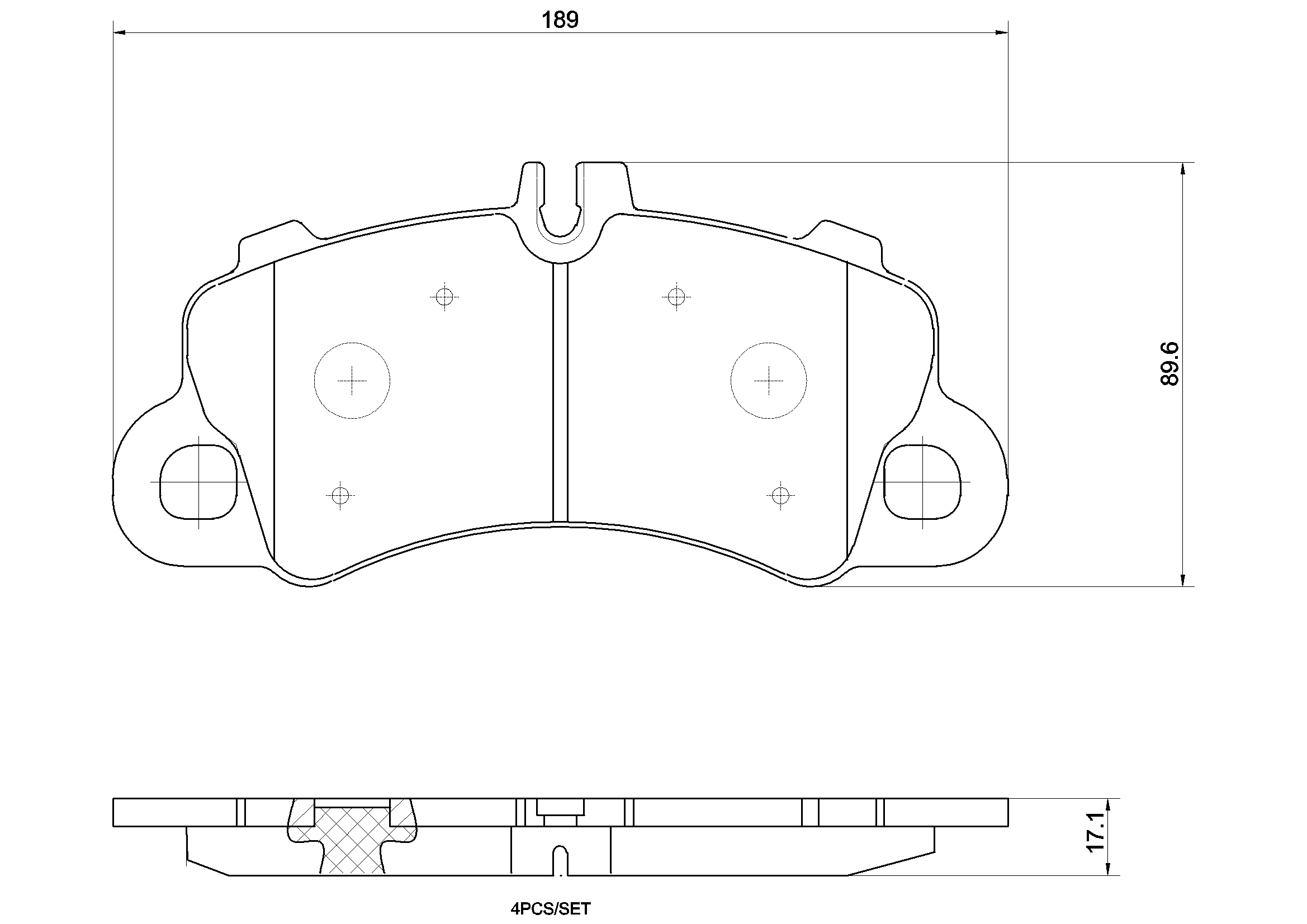 Ilustracja P 65 043X BREMBO klocki hamulcowe