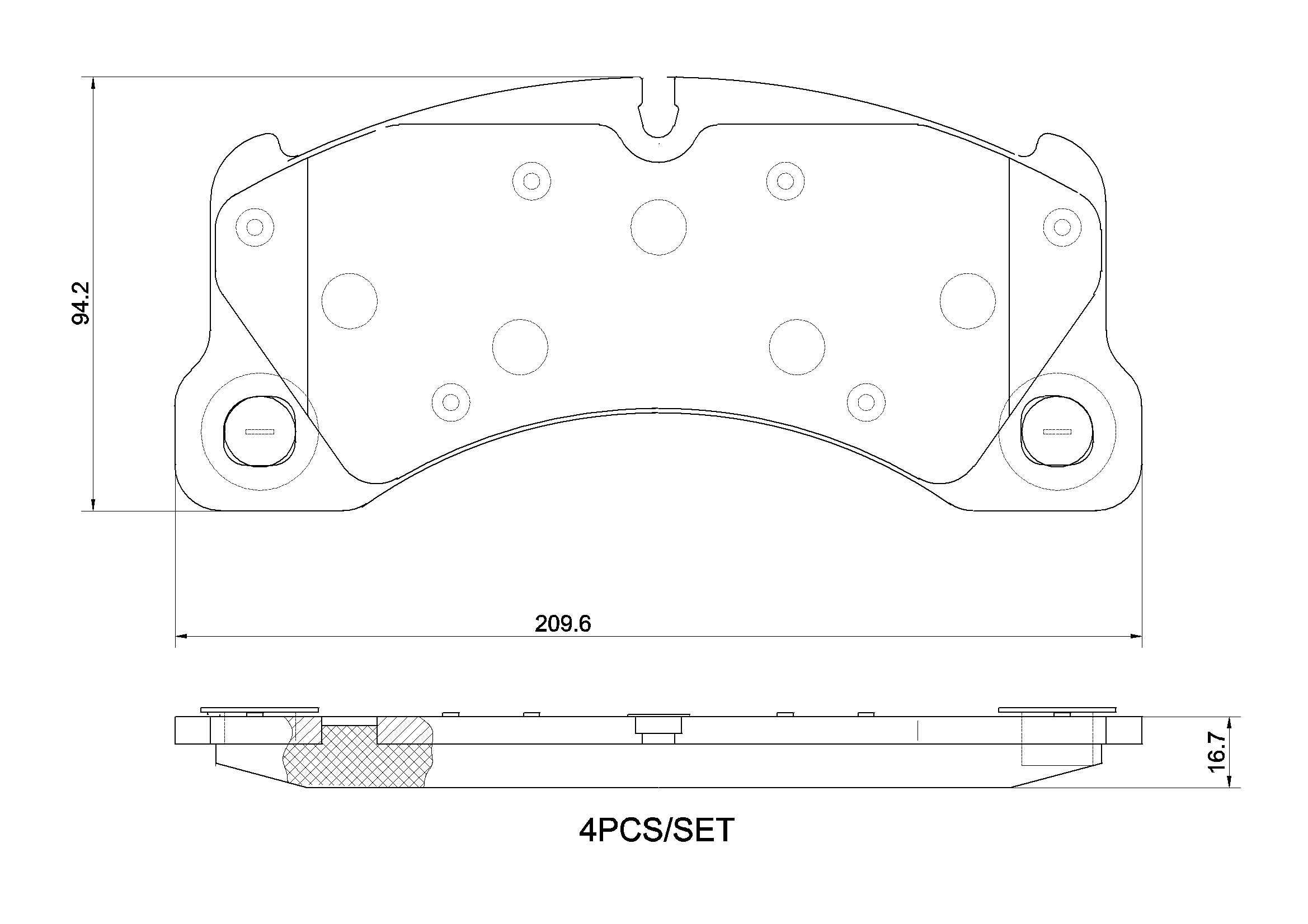 Ilustracja P 65 053 BREMBO klocki hamulcowe
