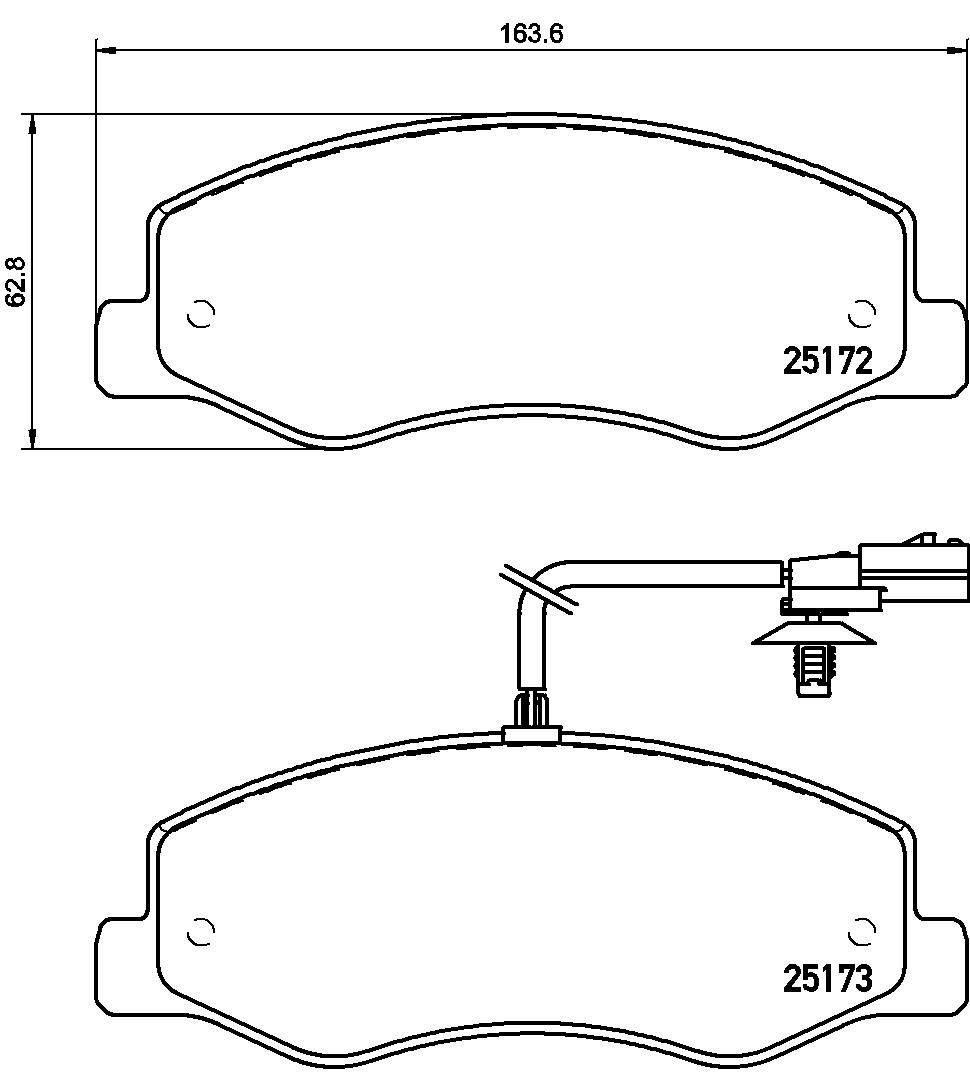 Ilustracja P 68 061G BREMBO klocki hamulcowe