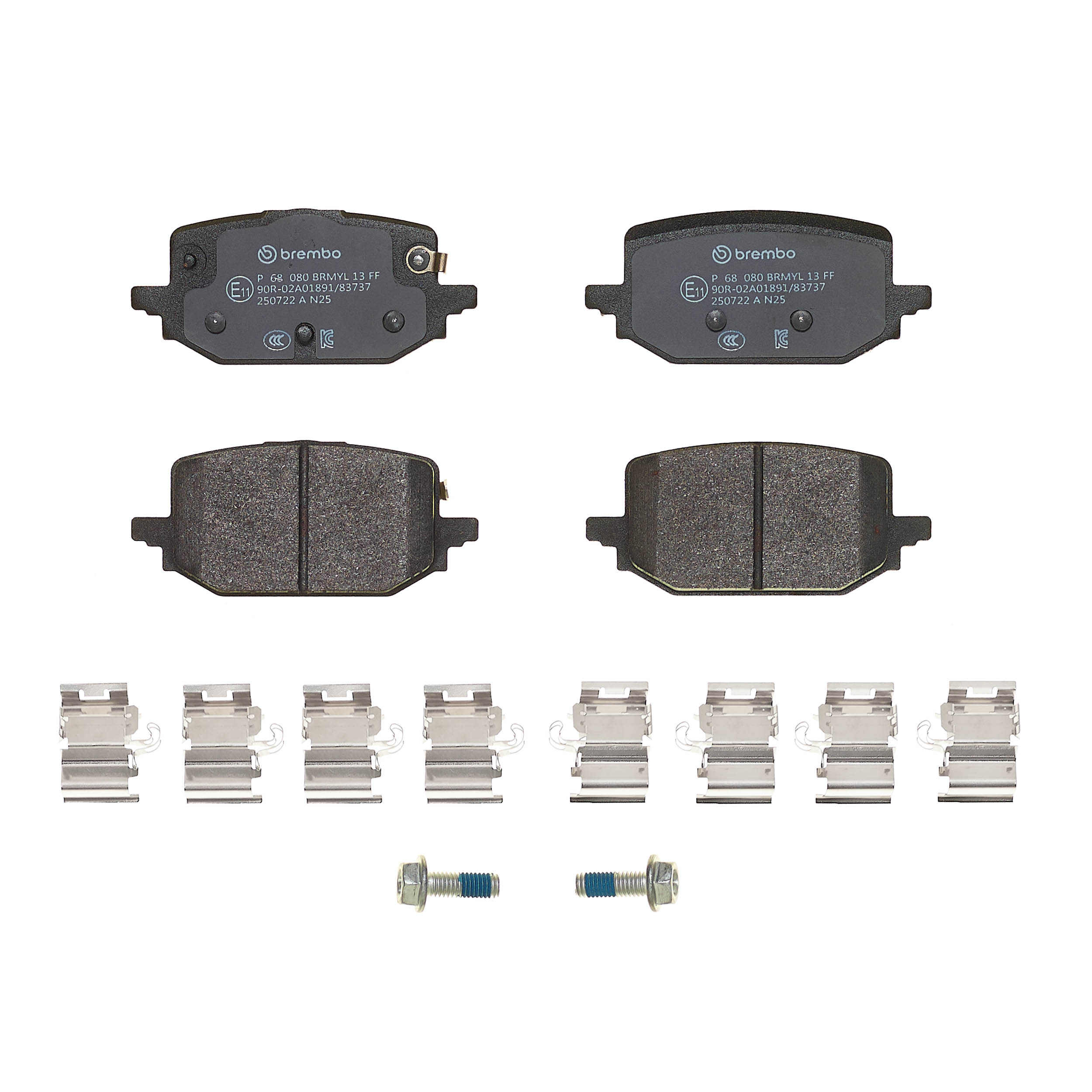 Ilustracja P 68 080 BREMBO klocki hamulcowe