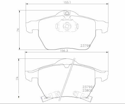 Ilustracja P 71 007 BREMBO klocki hamulcowe