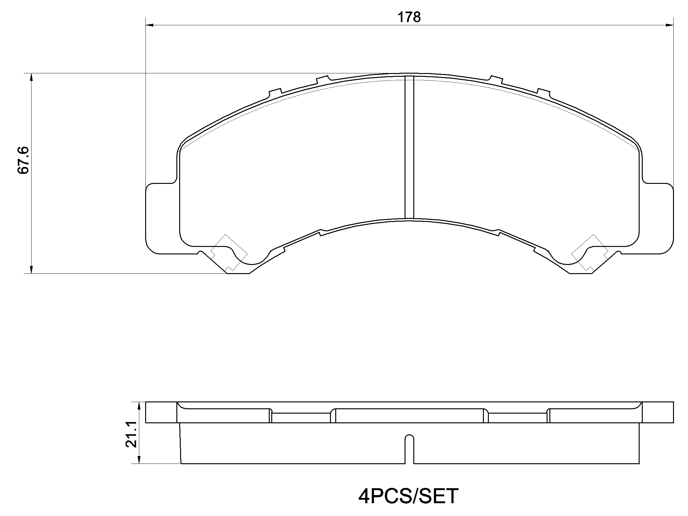 Ilustracja P 83 198 BREMBO klocki hamulcowe