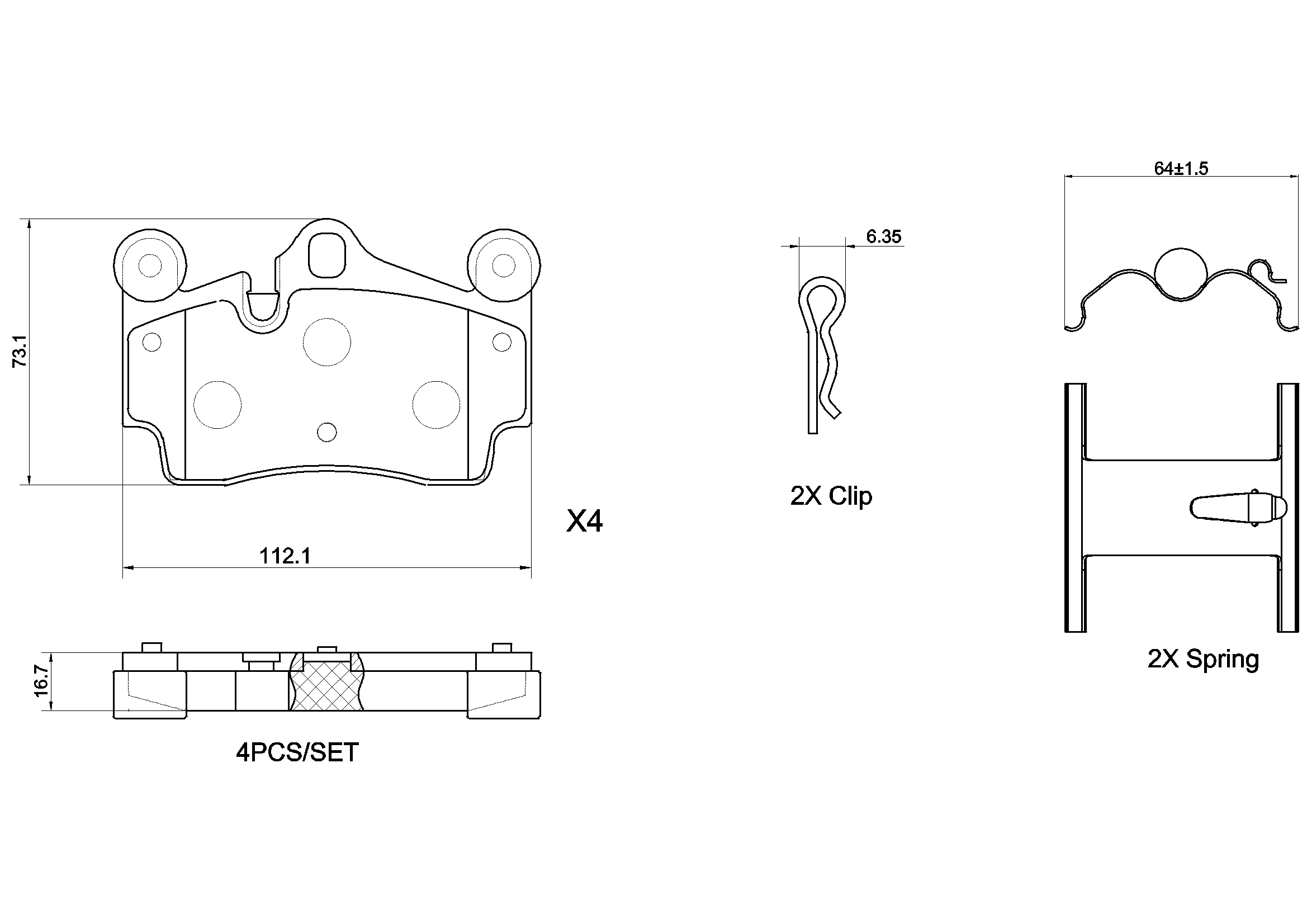 Ilustracja P 85 070X BREMBO klocki hamulcowe