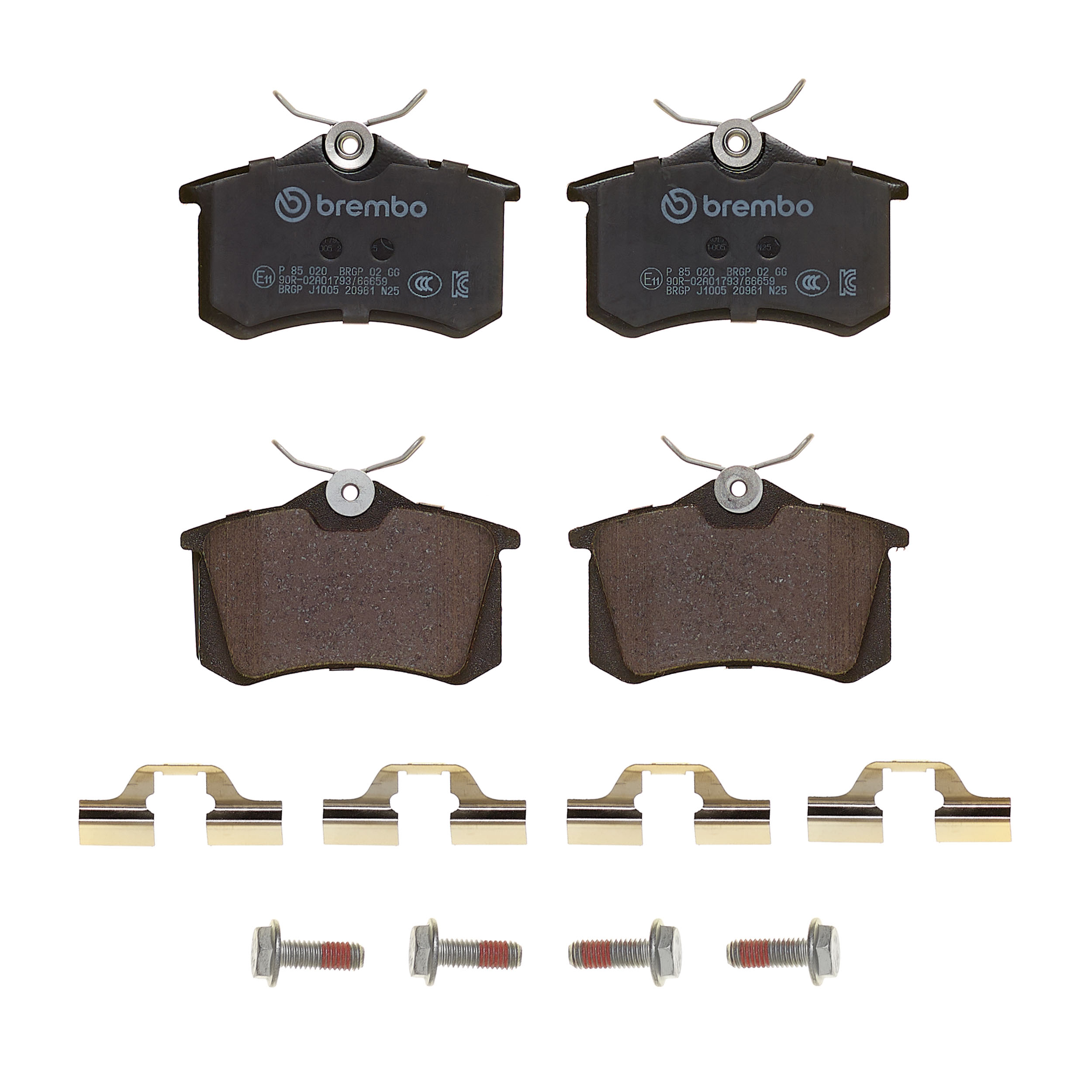 Ilustracja P 85 020 BREMBO klocki hamulcowe