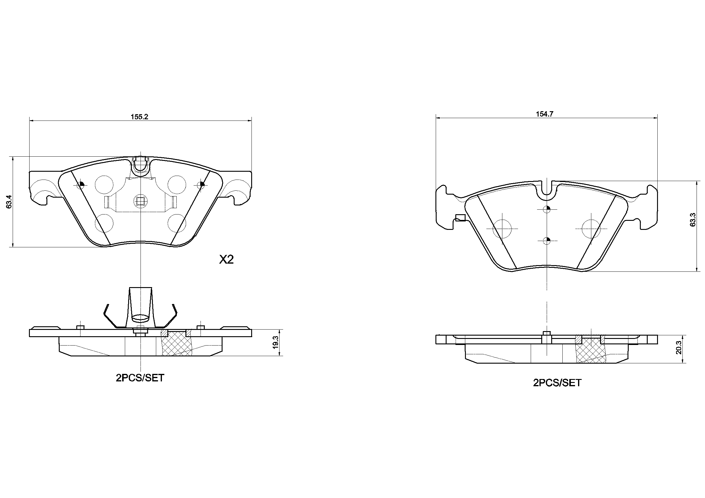 Ilustracja P 06 060X BREMBO klocki hamulcowe