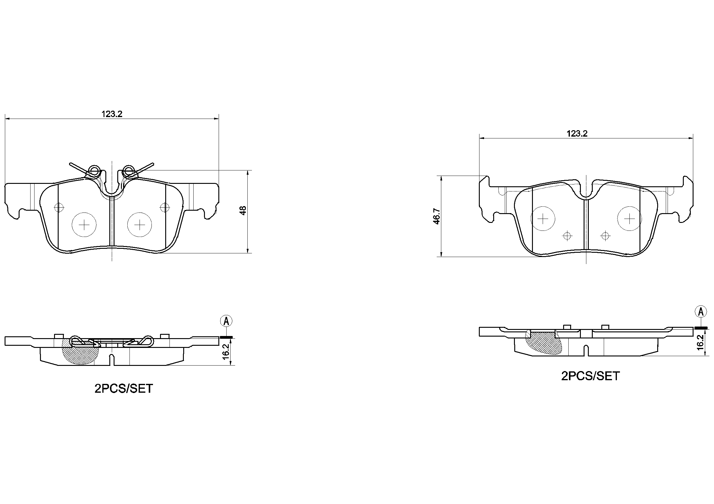 Ilustracja P 06 094X BREMBO klocki hamulcowe