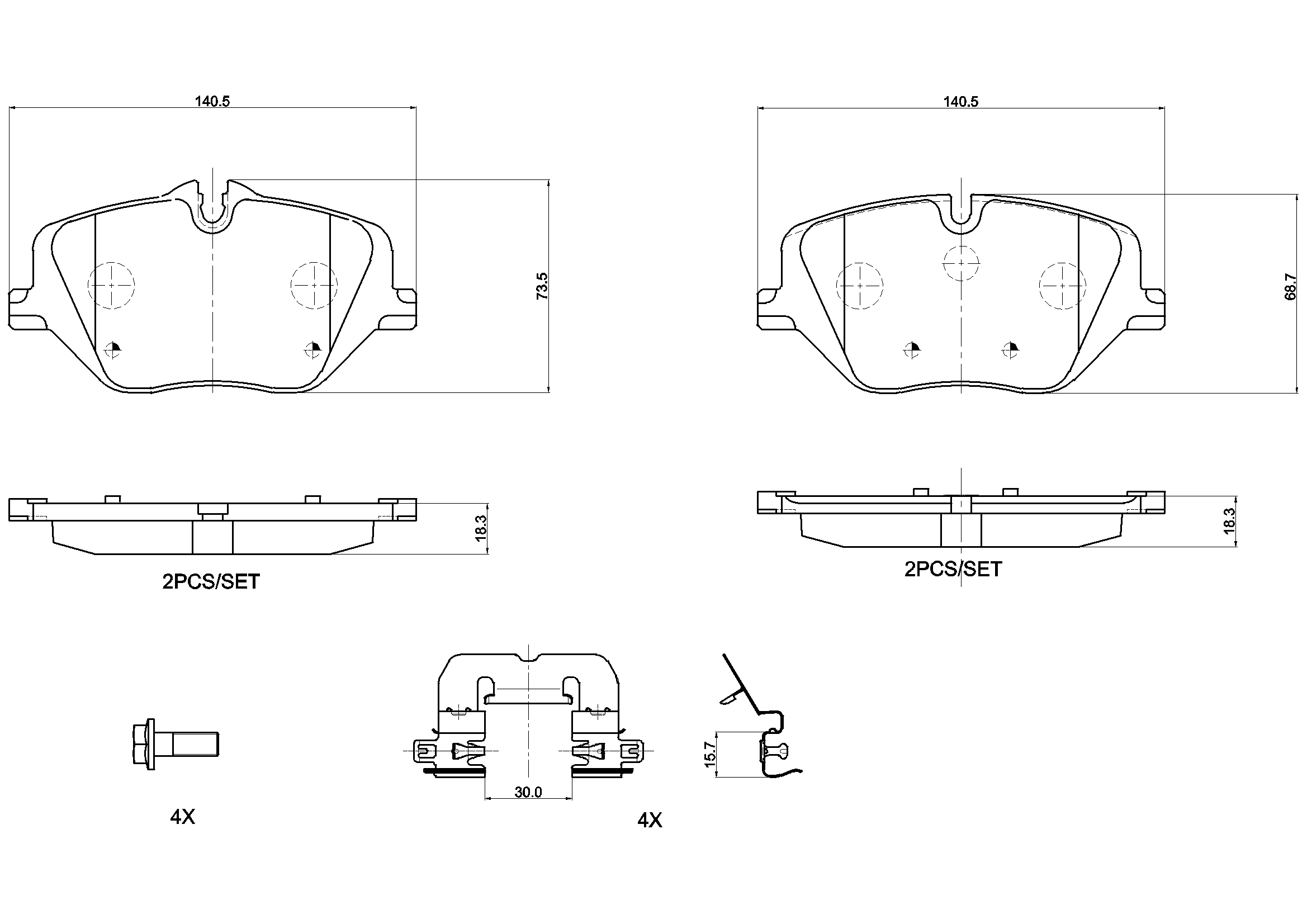 Ilustracja P 06 121 BREMBO klocki hamulcowe