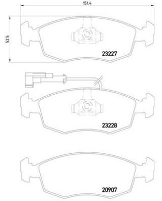 Ilustracja P 23 076 BREMBO klocki hamulcowe