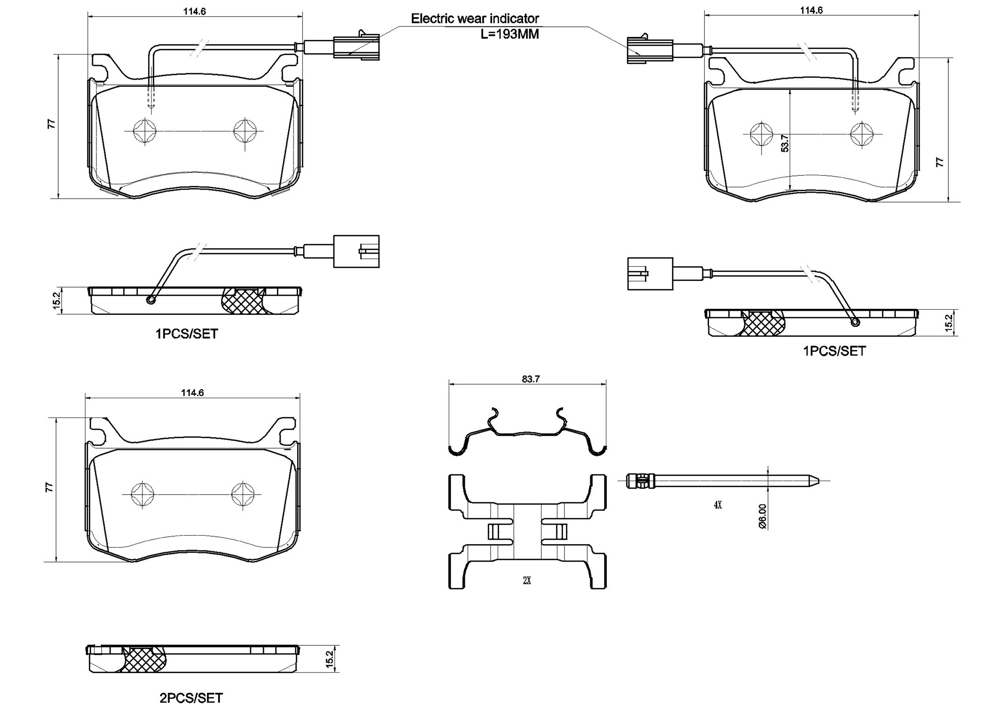 Ilustracja P 23 183X BREMBO klocki hamulcowe