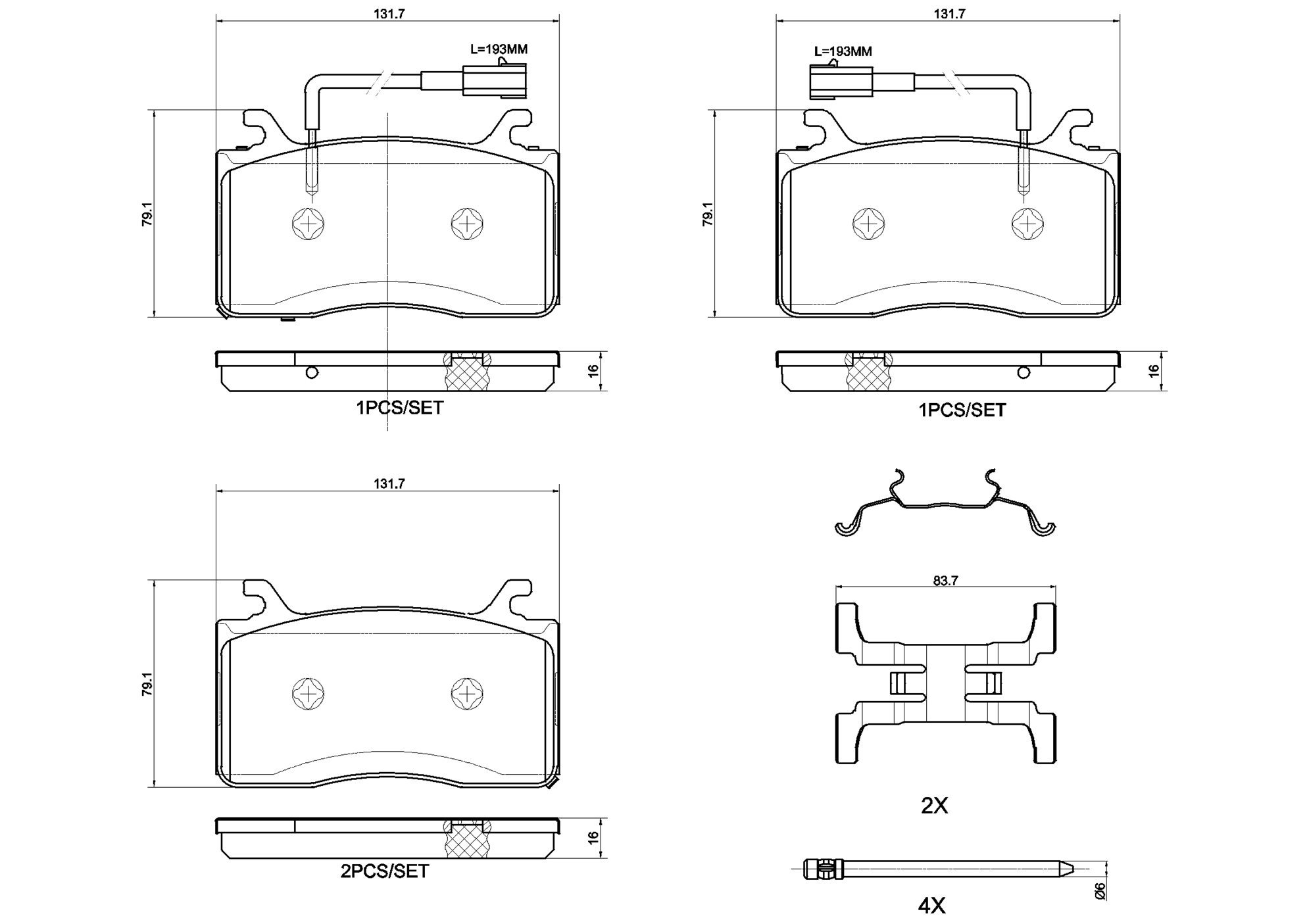 Ilustracja P 23 185X BREMBO klocki hamulcowe
