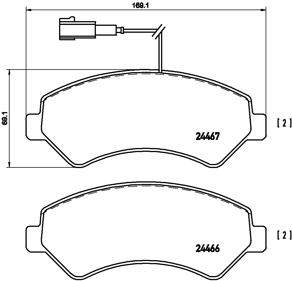 Ilustracja P 23 136G BREMBO klocki hamulcowe