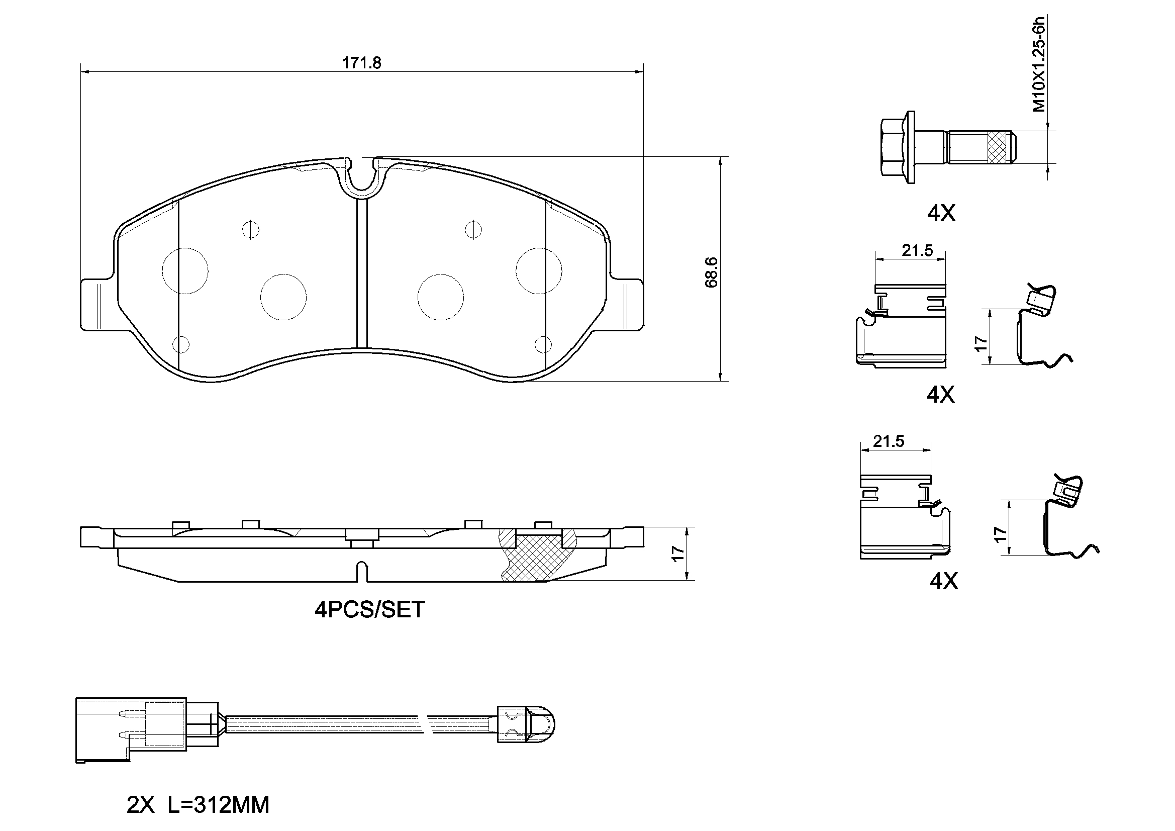 Ilustracja P 24 152G BREMBO klocki hamulcowe