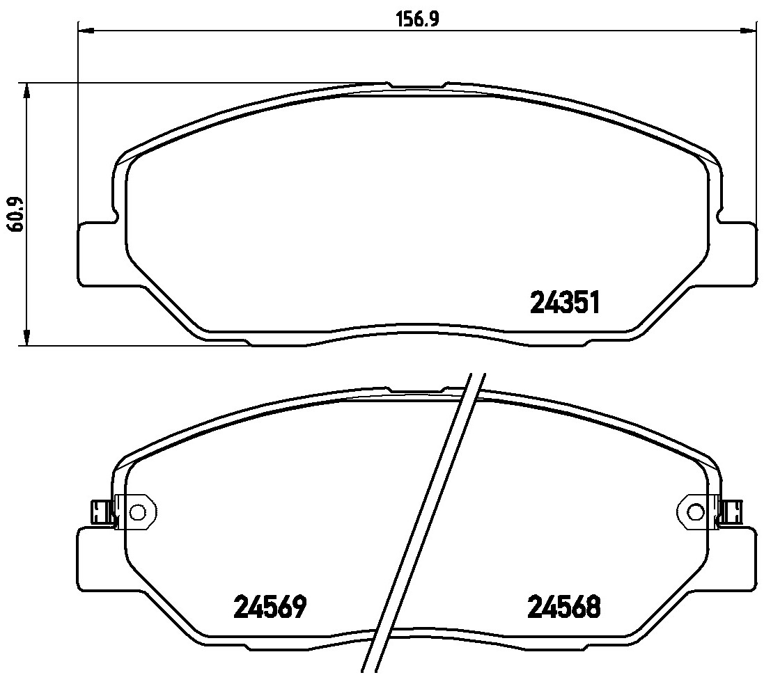 Ilustracja P 30 036 BREMBO klocki hamulcowe