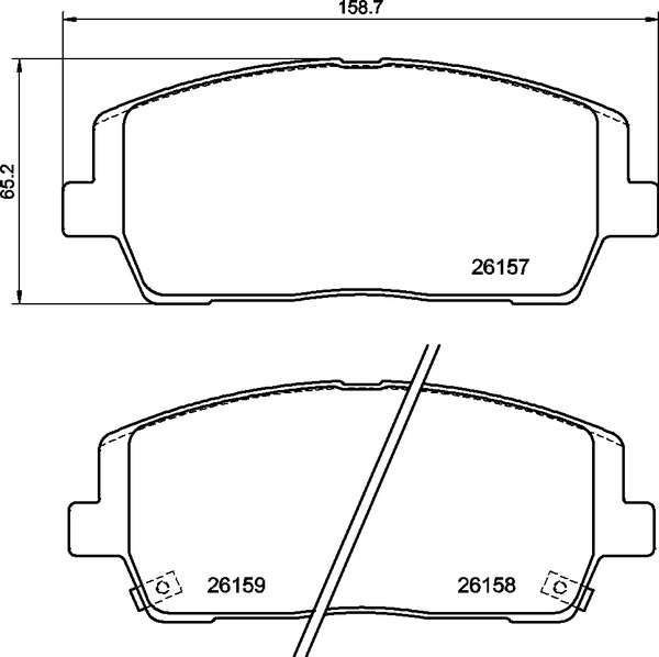 Ilustracja P 30 116 BREMBO klocki hamulcowe