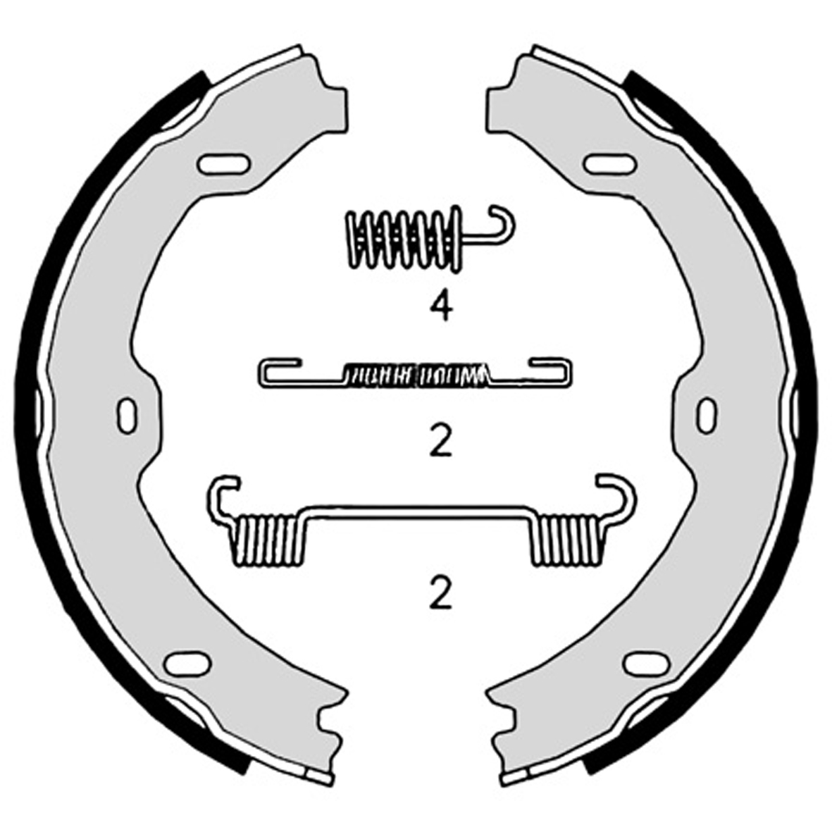 Ilustracja S 50 526 BREMBO zestaw szczęk hamulcowych