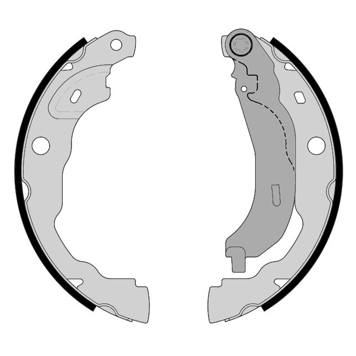 Ilustracja S 56 554 BREMBO zestaw szczęk hamulcowych