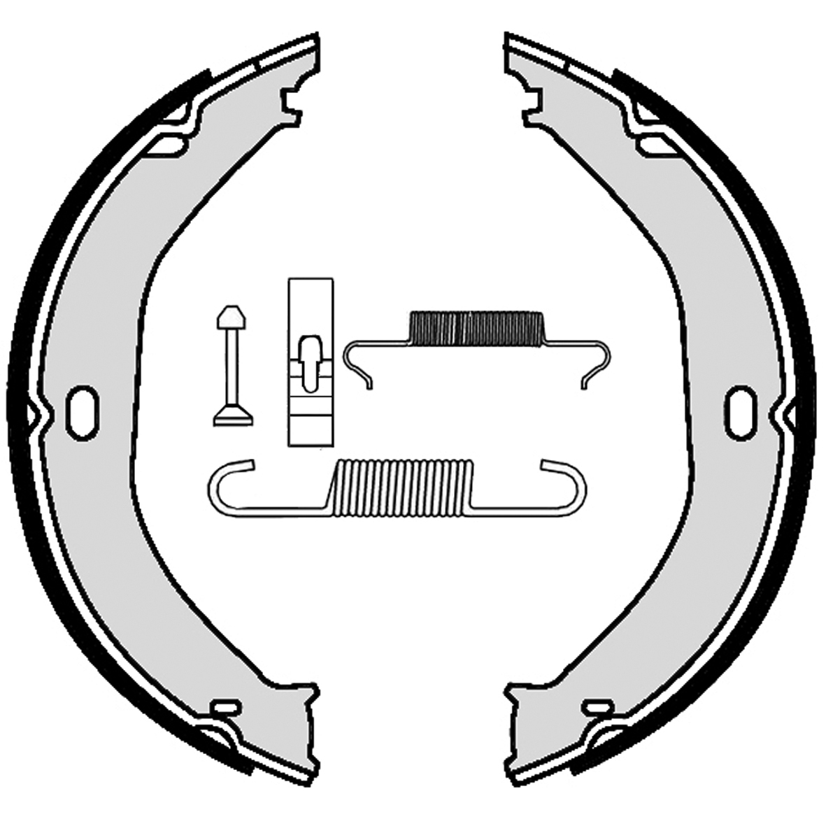 Ilustracja S 37 507 BREMBO zestaw szczęk hamulcowych