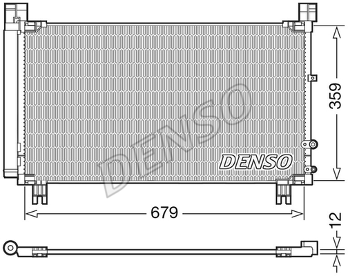 Ilustracja DCN50053 DENSO skraplacz, klimatyzacja