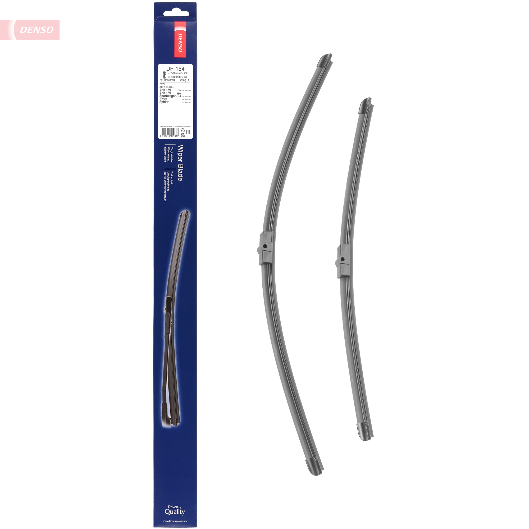 Ilustracja DF-154 DENSO pióro wycieraczki