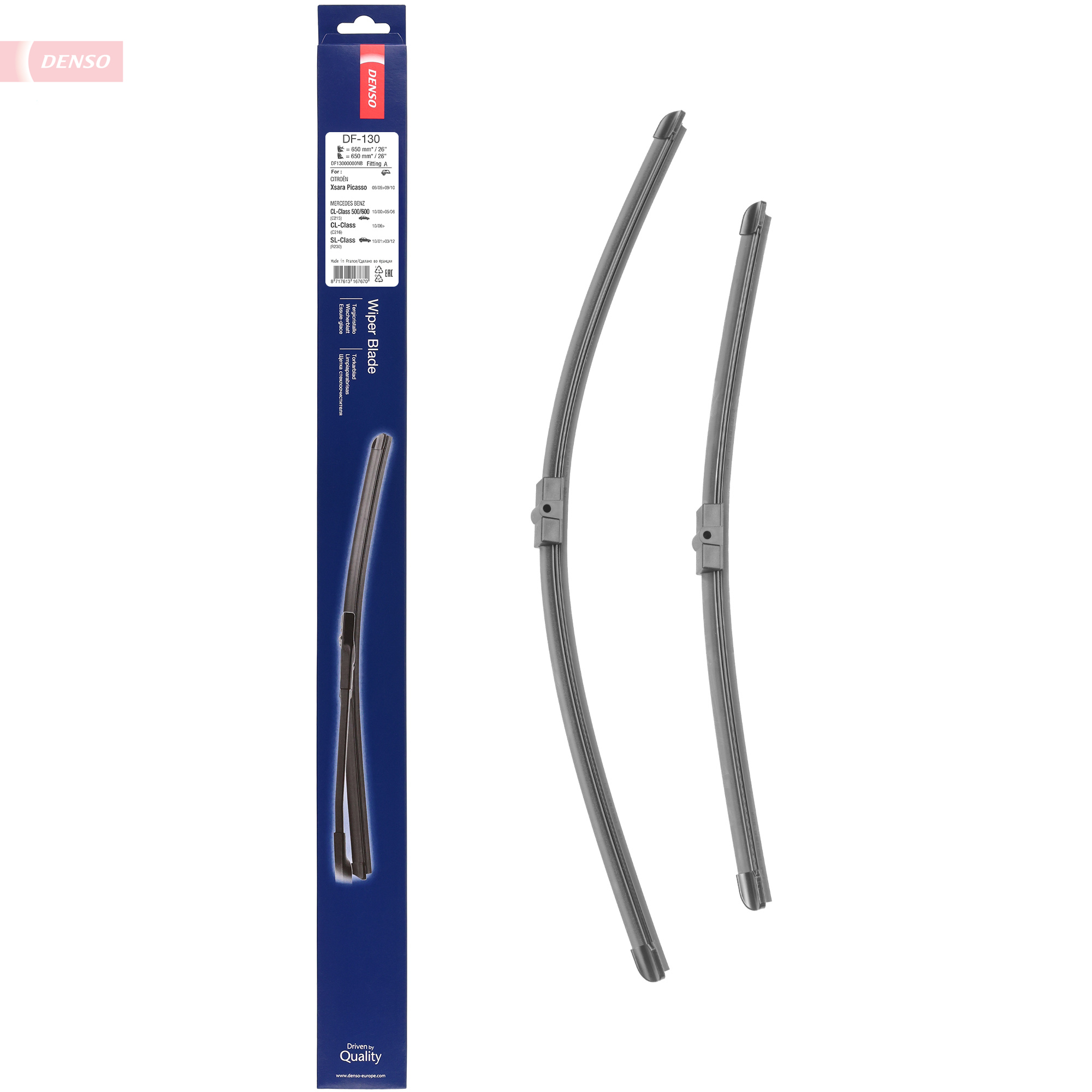 Ilustracja DF-130 DENSO pióro wycieraczki