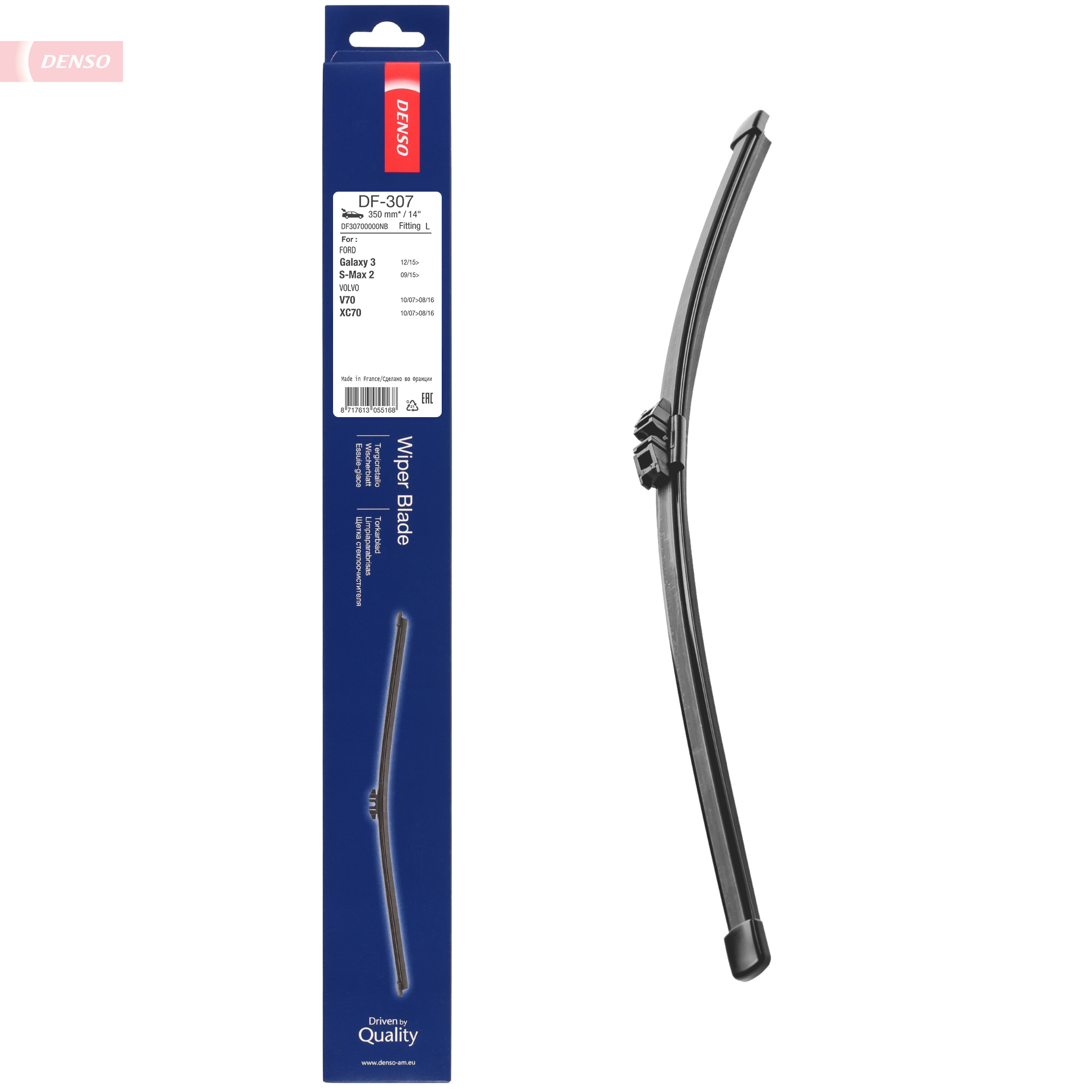 Ilustracja DF-307 DENSO pióro wycieraczki